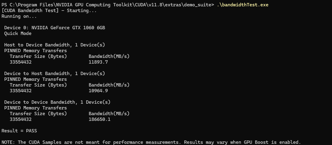 bandwidthTest